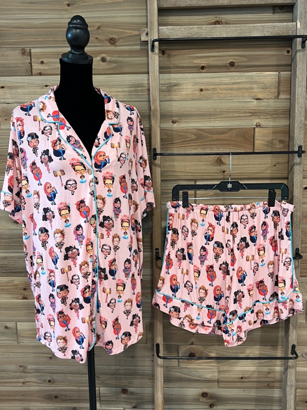 POSH PEANUT Women’s Empowerment Luxe Pajama Short Set
